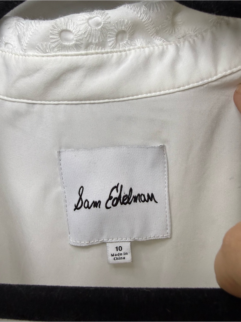Sam Edelman White Eyelet Tiered Maxi Shirtdress, Size 10 NWoT - Picture 3 of 11